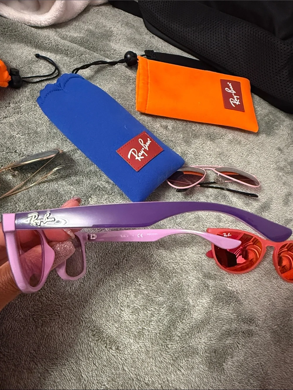 Ray-Ban Kids Purple and Pink Wayfarer Sunglasses